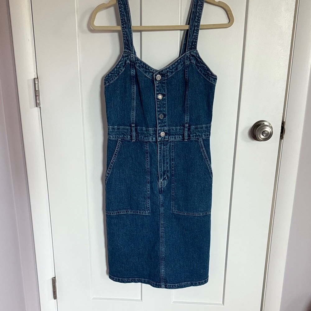 90s style Gap Denim Button-Front Denim Dress
